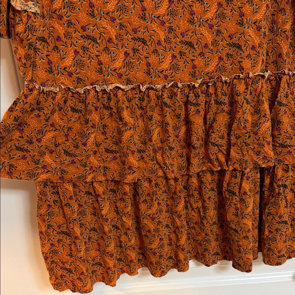 Matilda Jane Rust Floral Ruffle Blouse - Picture 3 of 4